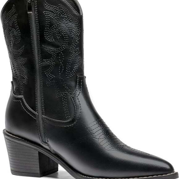 Black Ankle Western Boot - Picture 3 of 3